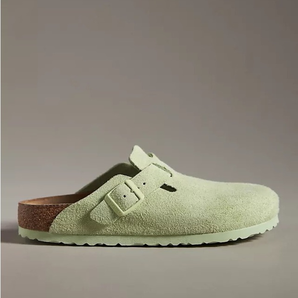 BIRKENSTOCK Boston Suede Soft Footbed Clogs